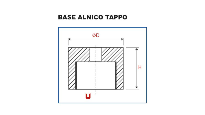 Bases magnétiques bouchon AlNiCo